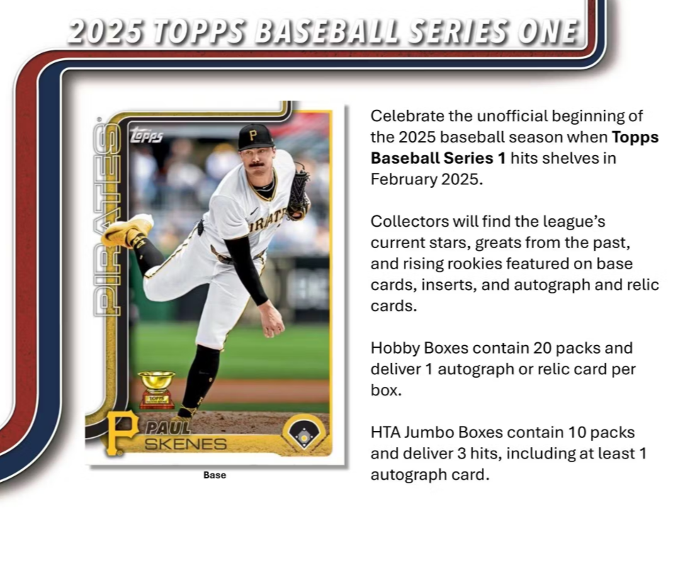 2025 Topps Series 1 Baseball Hobby Jumbo Box - Todaro
