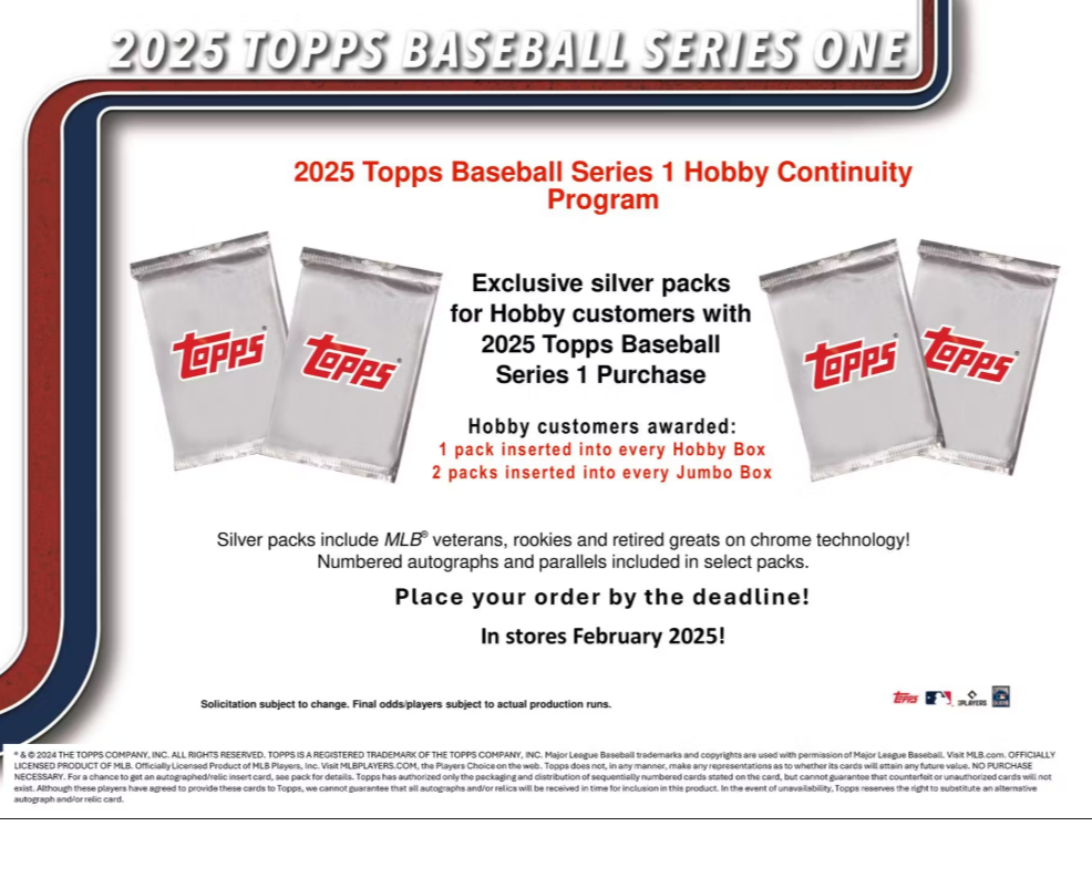 2025 Topps Series 1 Baseball Hobby Jumbo Box - Todaro