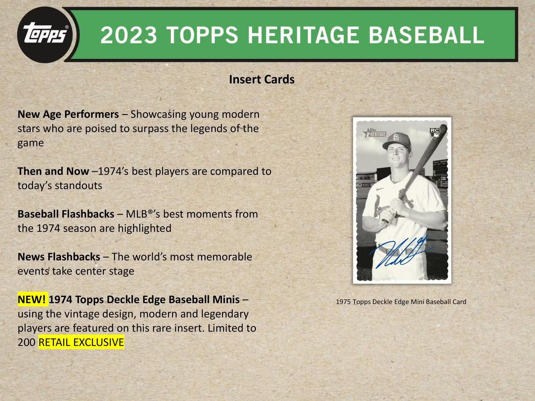 2023 Topps Heritage Baseball Hanger Box - Todaro