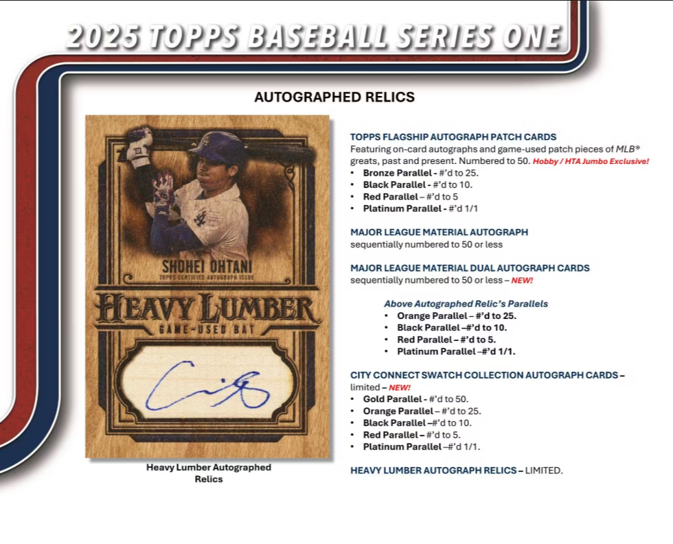 2025 Topps Series 1 Baseball Hobby Jumbo Box - Todaro